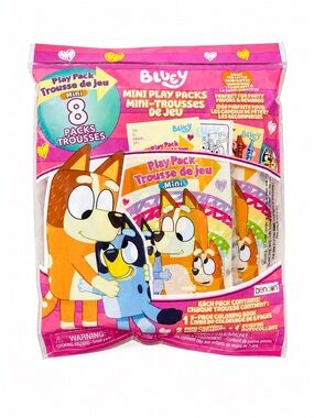 🖍️ 2/$15 - 1 Bundle of 8 Packs - BLUEY NWT Fun Coloring Kit